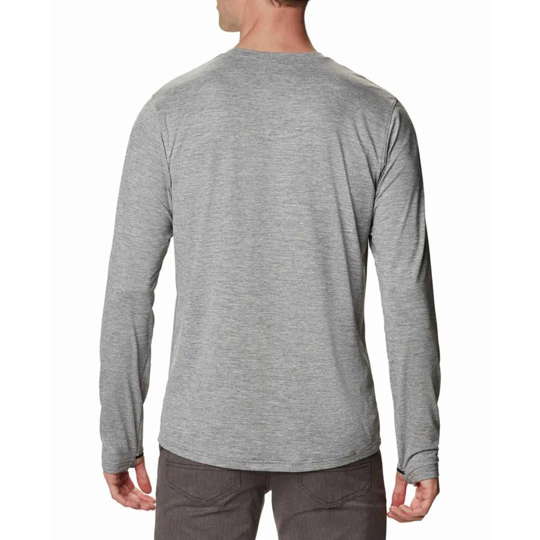 Columbia Men Grey Tech Trail Long Sleeve Crew II T-Shirt