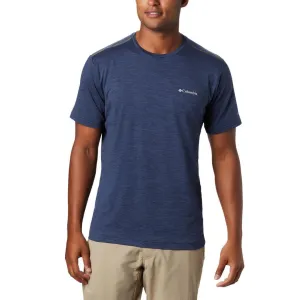 Columbia Men Navy Blue Tech Trail Crew Neck T-Shirt