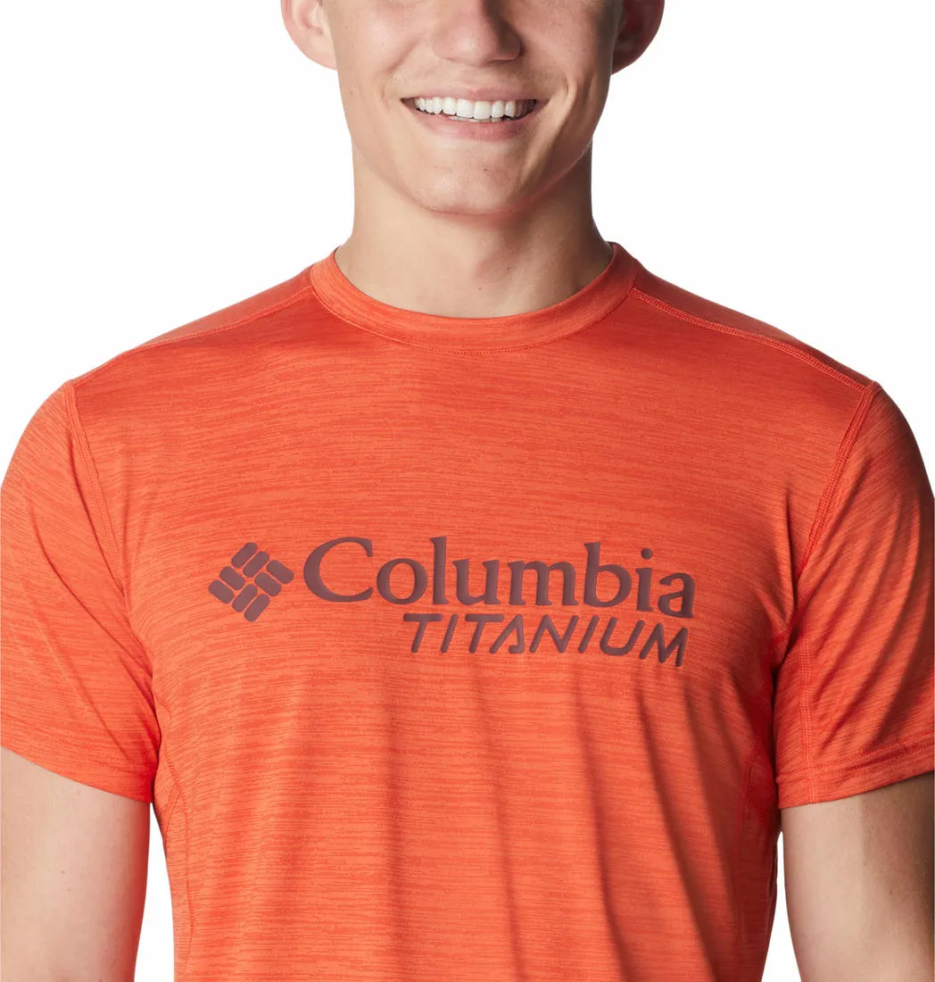 Columbia Men Orange M Titan Pass Graphic T-Shirt