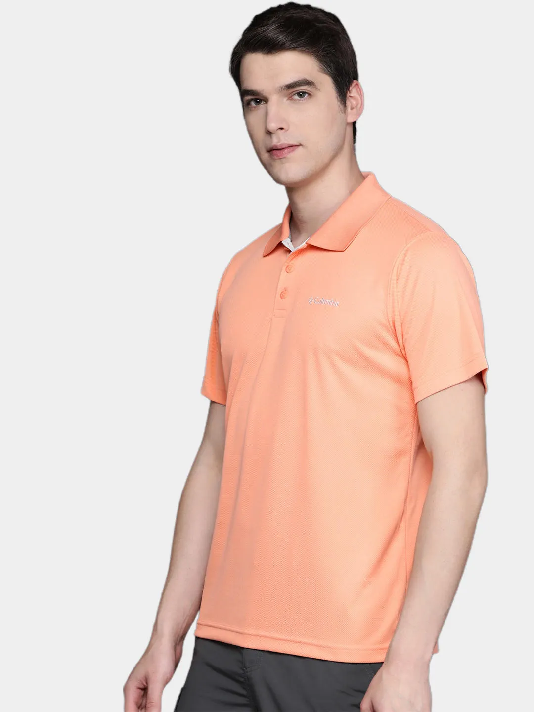 Columbia Men Peach Utilizer Polo T-Shirt