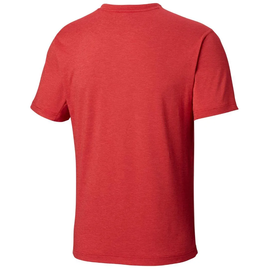 Columbia Men Red Tech Trail II V Neck T-Shirt
