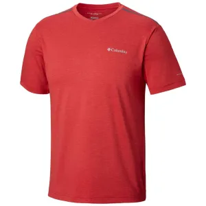 Columbia Men Red Tech Trail II V Neck T-Shirt