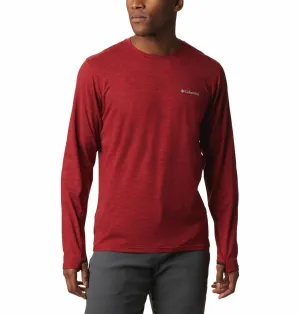 Columbia Men Red Tech Trail Long Sleeve Crew II T-Shirt