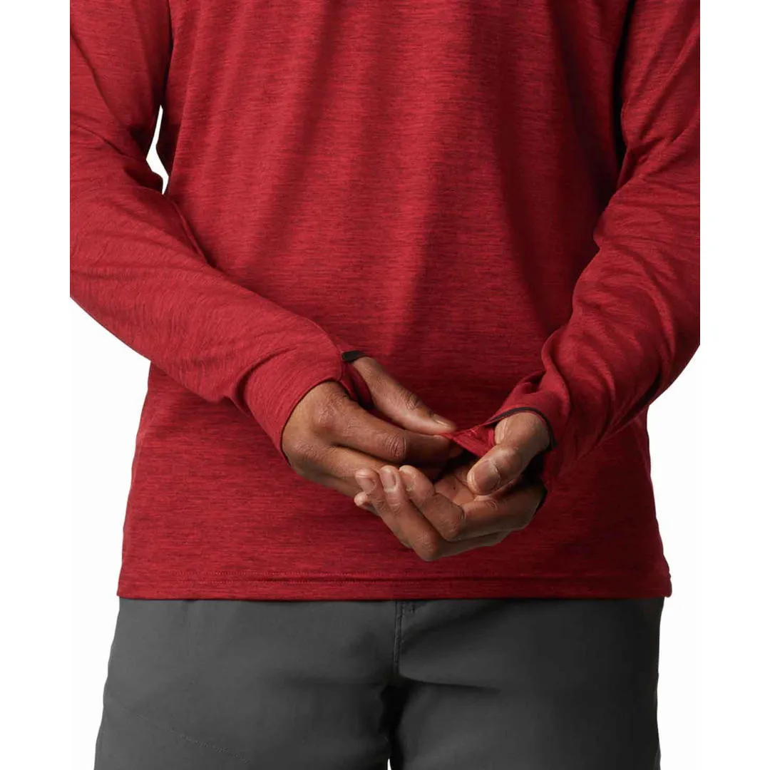 Columbia Men Red Tech Trail Long Sleeve Crew II T-Shirt