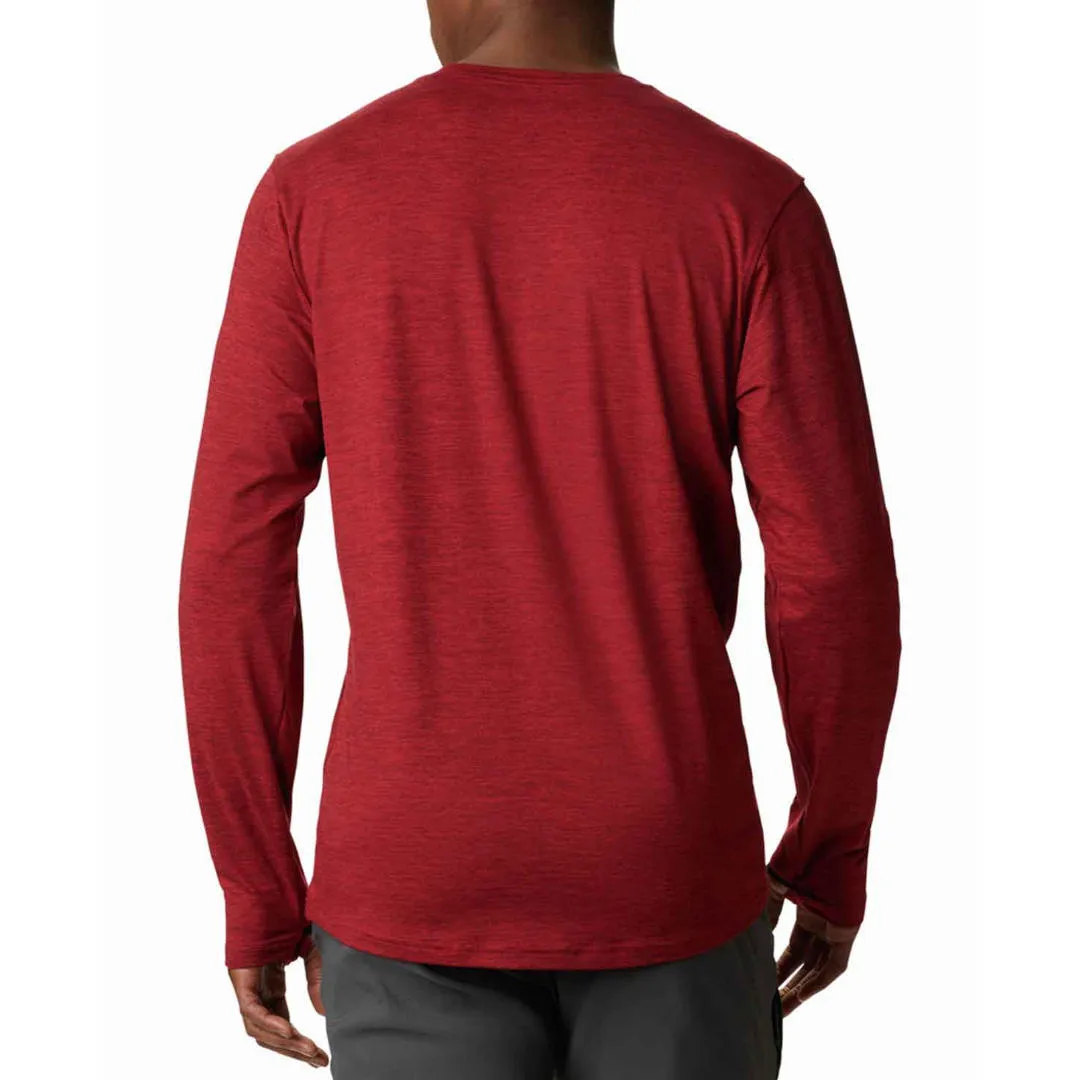 Columbia Men Red Tech Trail Long Sleeve Crew II T-Shirt