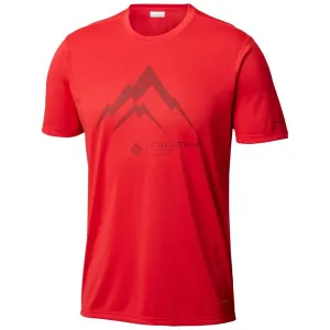 Columbia Men Red Timber Trek Graphic Short Sleeve T-Shirt