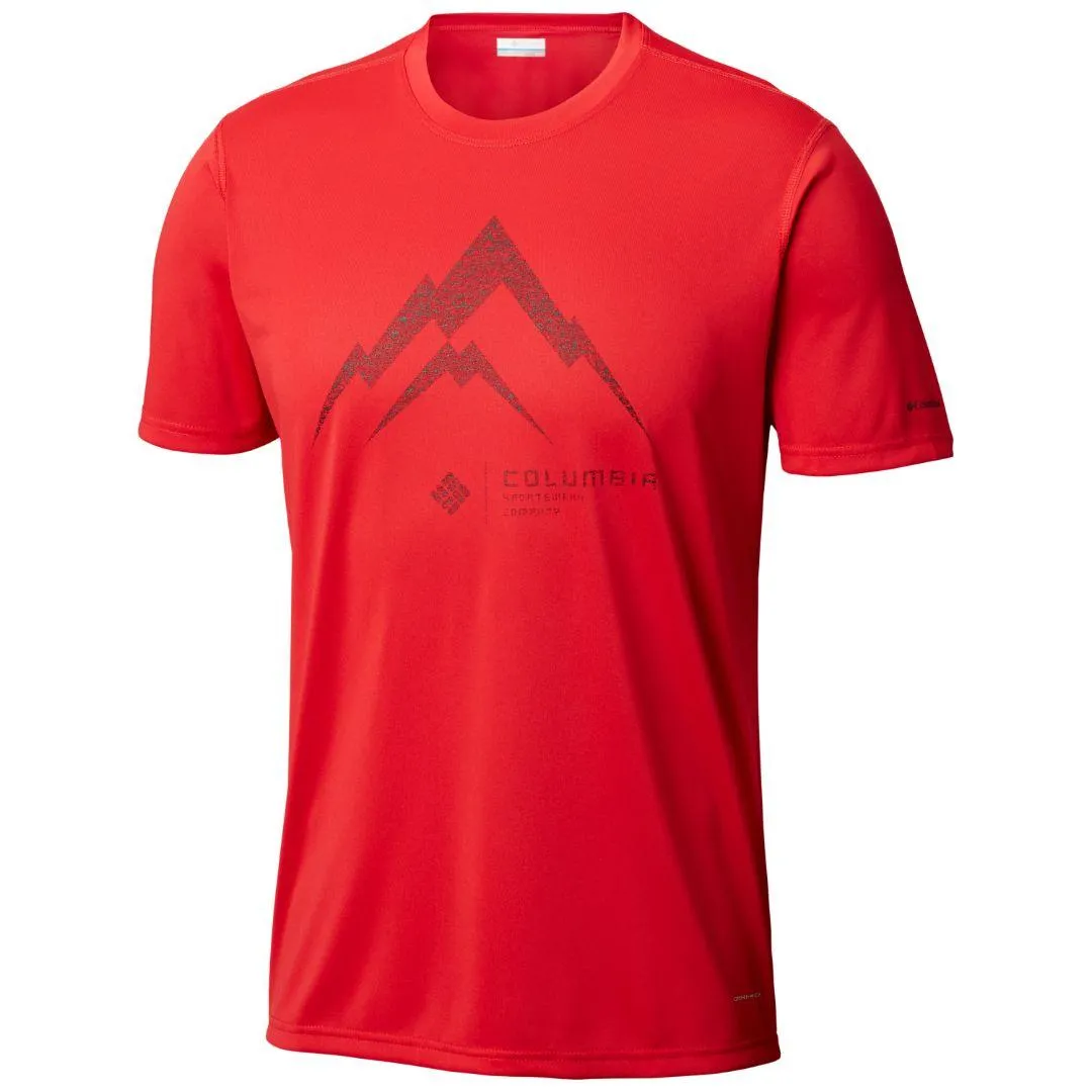 Columbia Men Red Timber Trek Graphic Short Sleeve T-Shirt