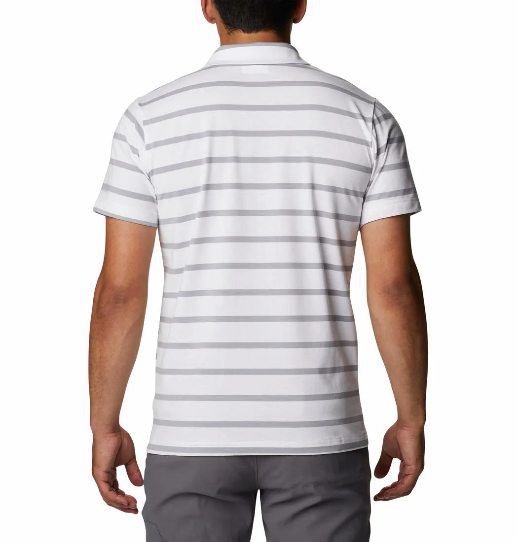 Columbia Men White Sun Trek Polo T-Shirt