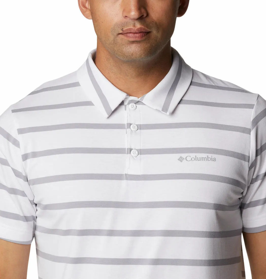Columbia Men White Sun Trek Polo T-Shirt