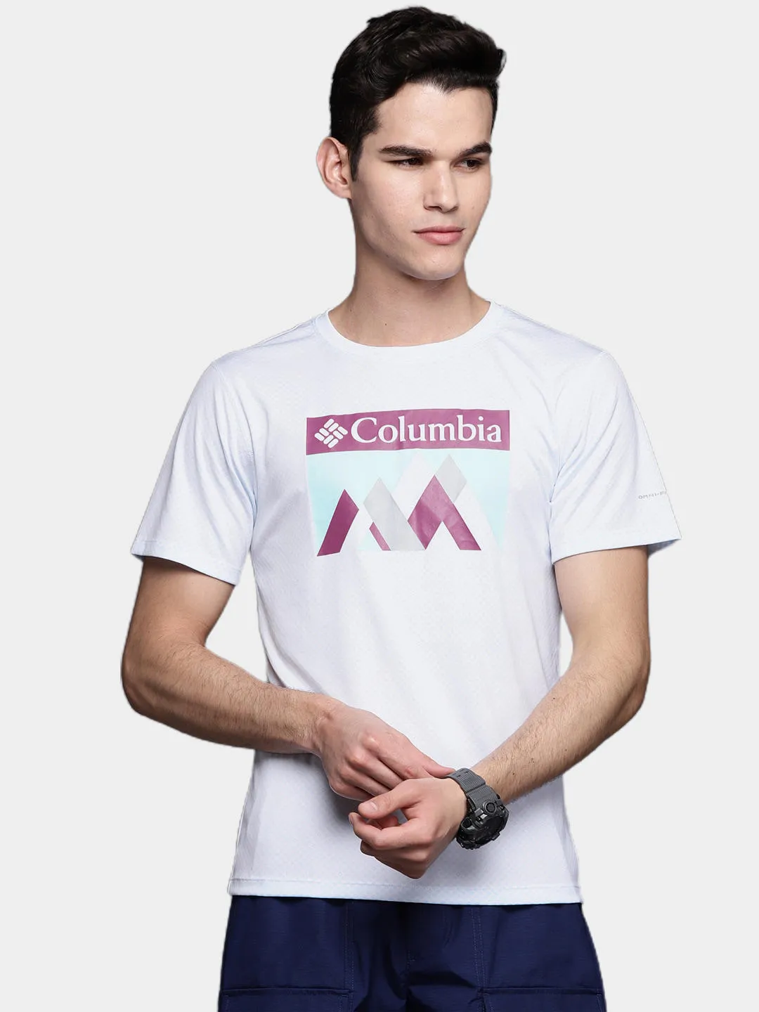 Columbia Men White Zero Rules Short Sleeve Graphic T-Shirt