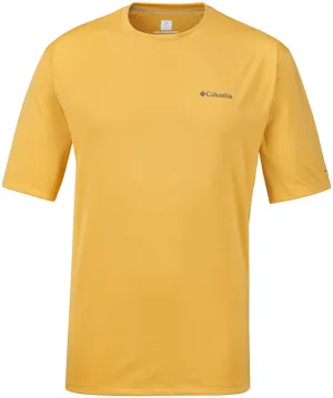 Columbia Men Yellow Zero Rules Short Sleeve T-Shirt