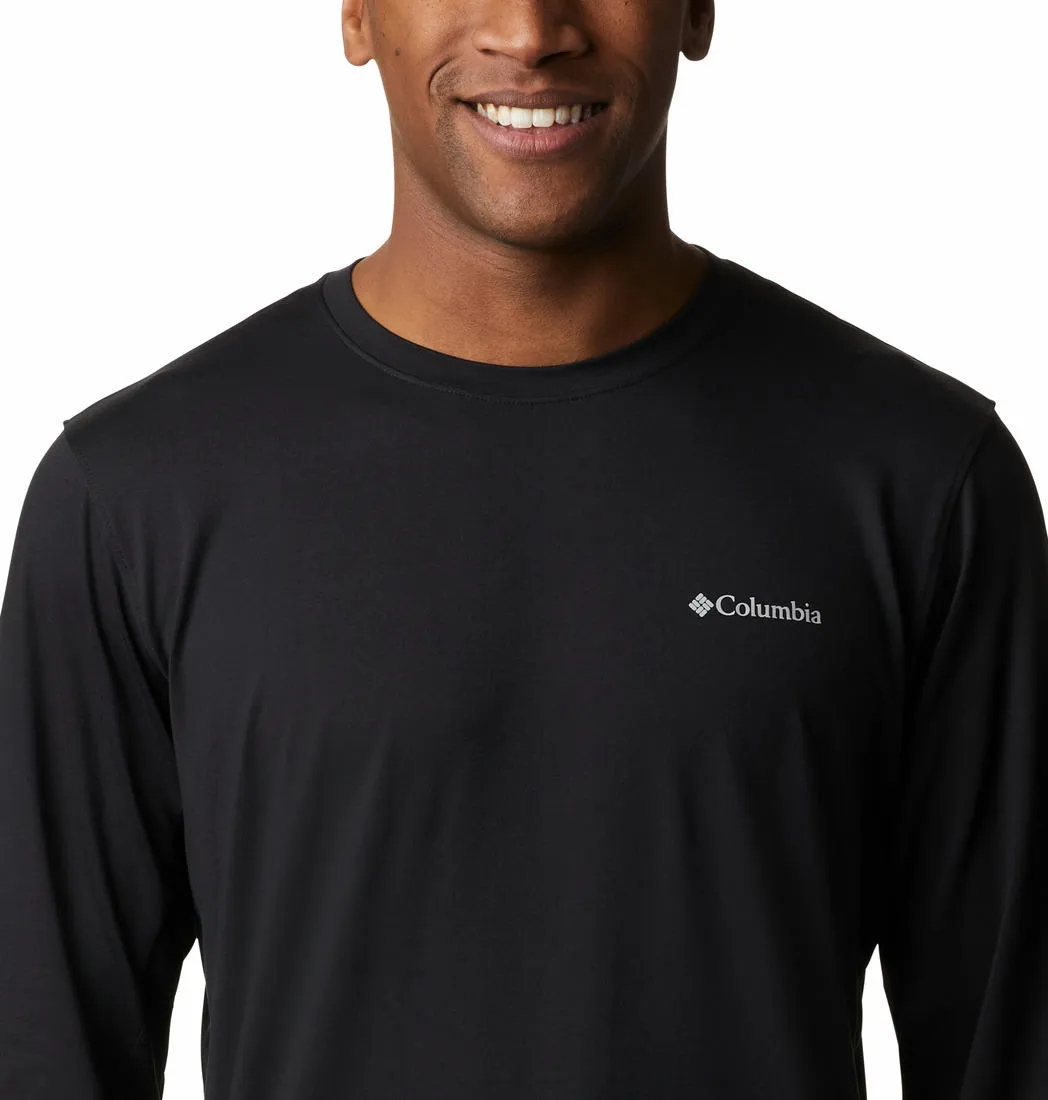 Columbia Mens Black Tech Trail Long Sleeve Crew II Tshirt