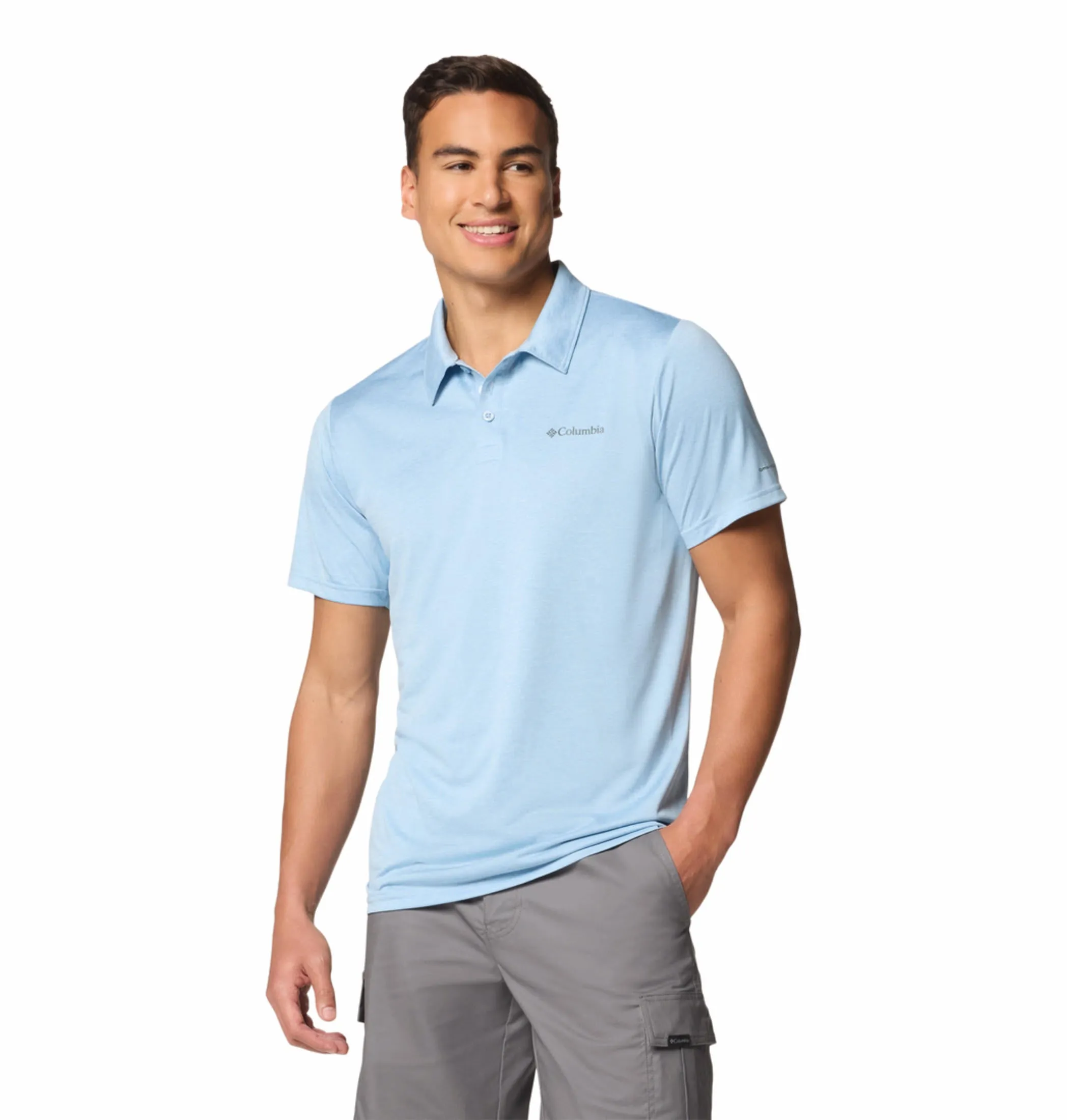 Columbia Mens Blue Omni-Wick Hike Polo Tshirt