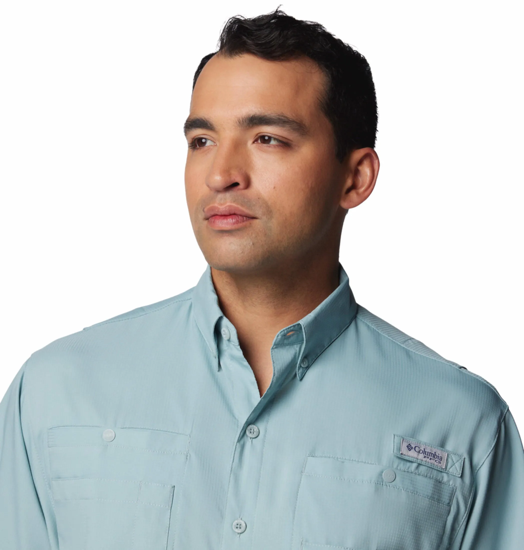 Columbia Mens Blue Omni-Wick Tamiami II Short Sleeve Shirt