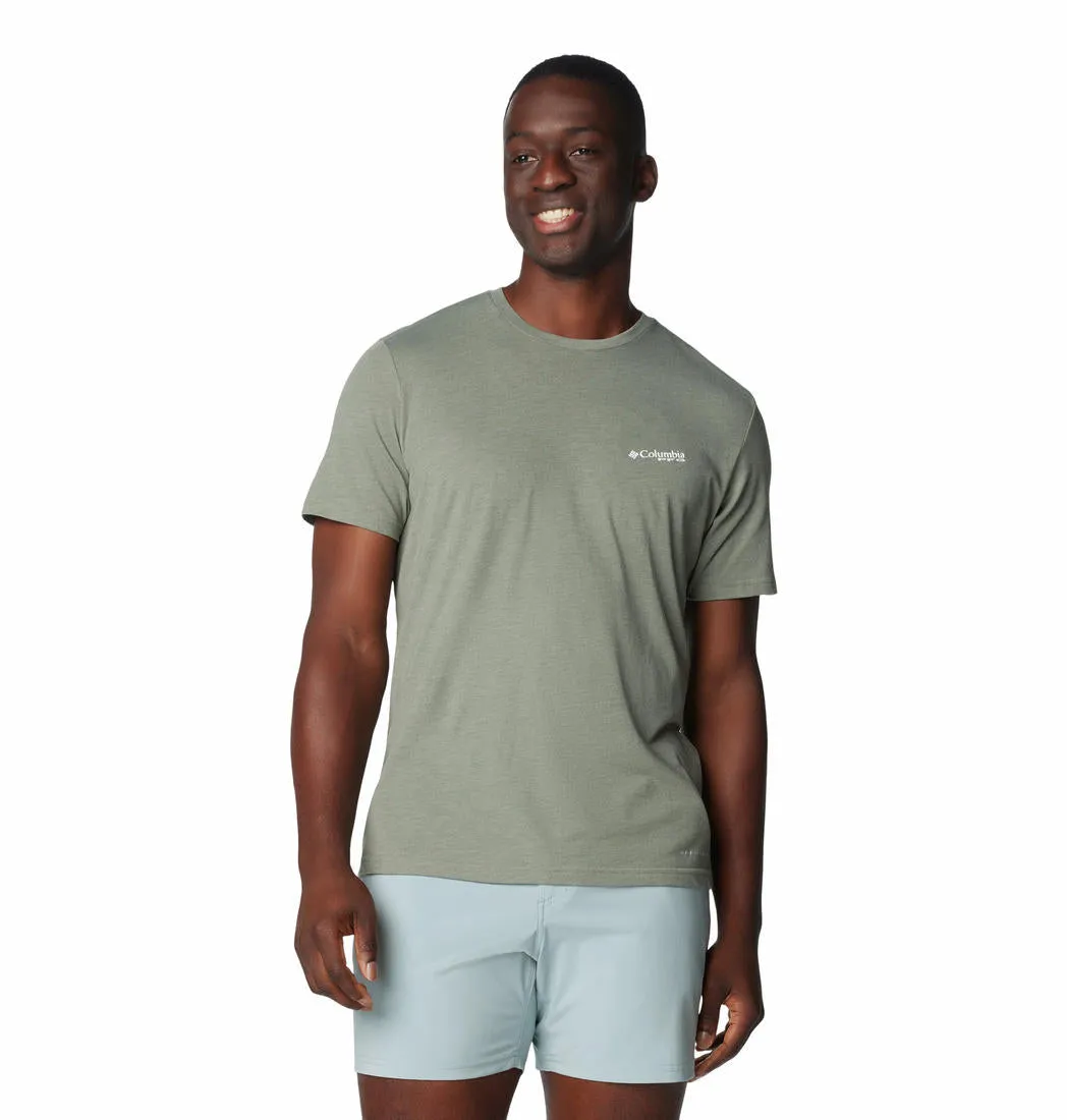 Columbia Mens Green PFG Tarpon Rise Tech Tee SS