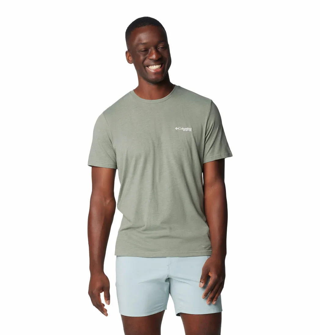 Columbia Mens Green PFG Tarpon Rise Tech Tee SS
