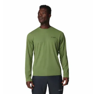 Columbia Mens Green Summit Valley Long Sleeve Crew Tshirt