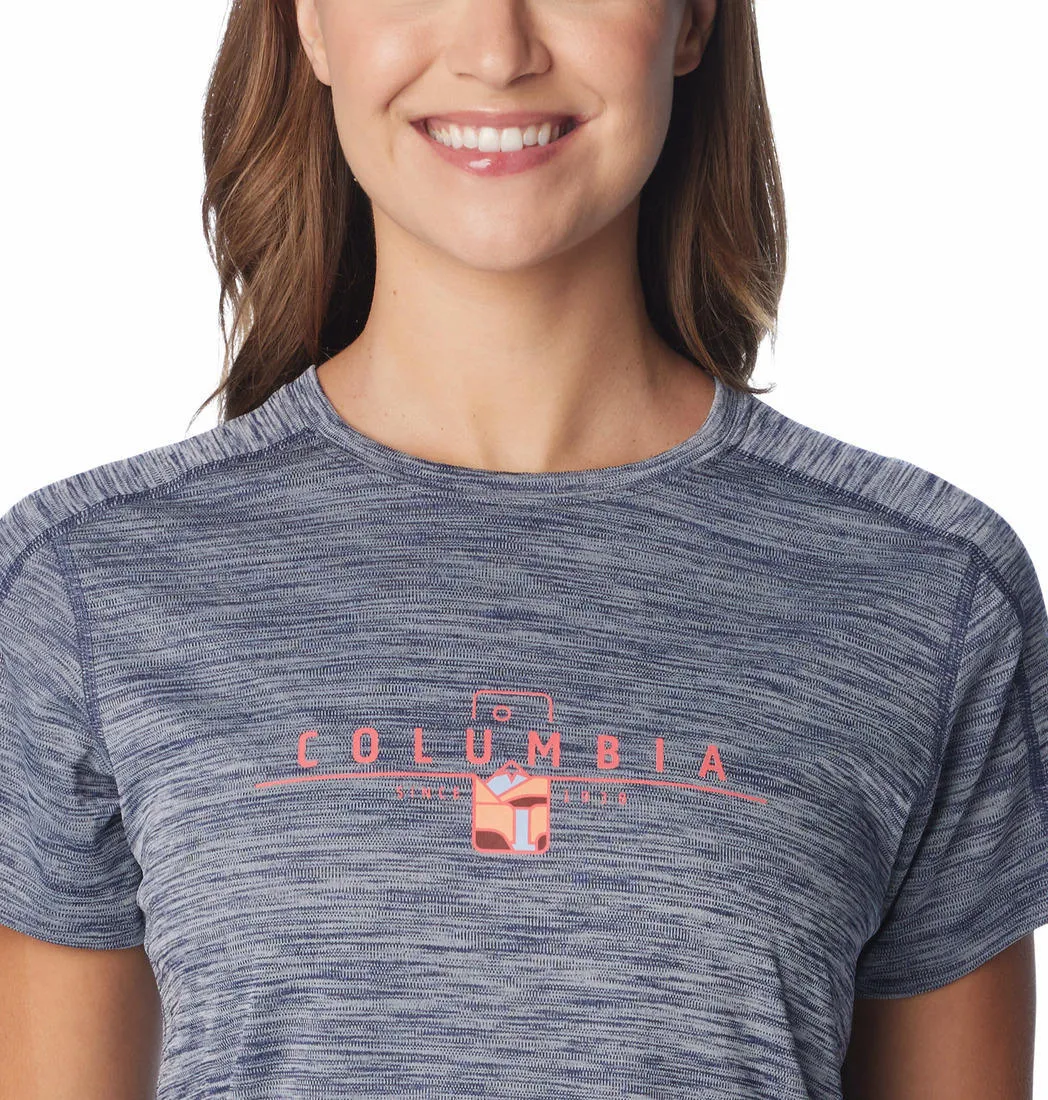 Columbia Women Blue Columbia Women W Zero Rules Graphic Crew T-Shirt