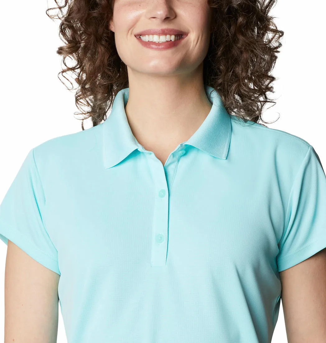 Columbia Women Blue Innisfree SS Polo T-Shirt