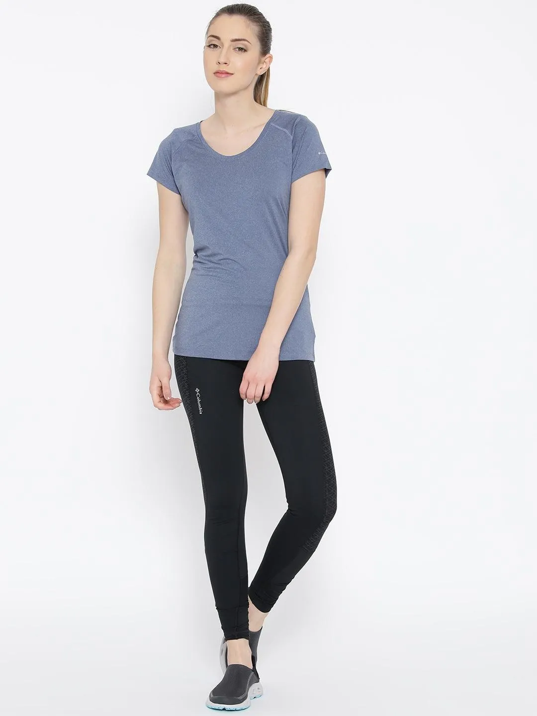 Columbia Women Blue Tuk Mountain Womens Short Sleeve T-Shirt