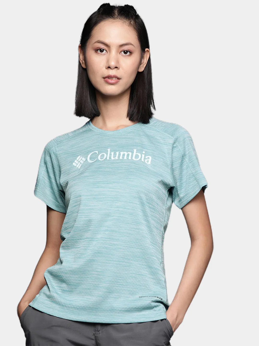Columbia Women Blue W Zero Rules Graphic Crew T-Shirt