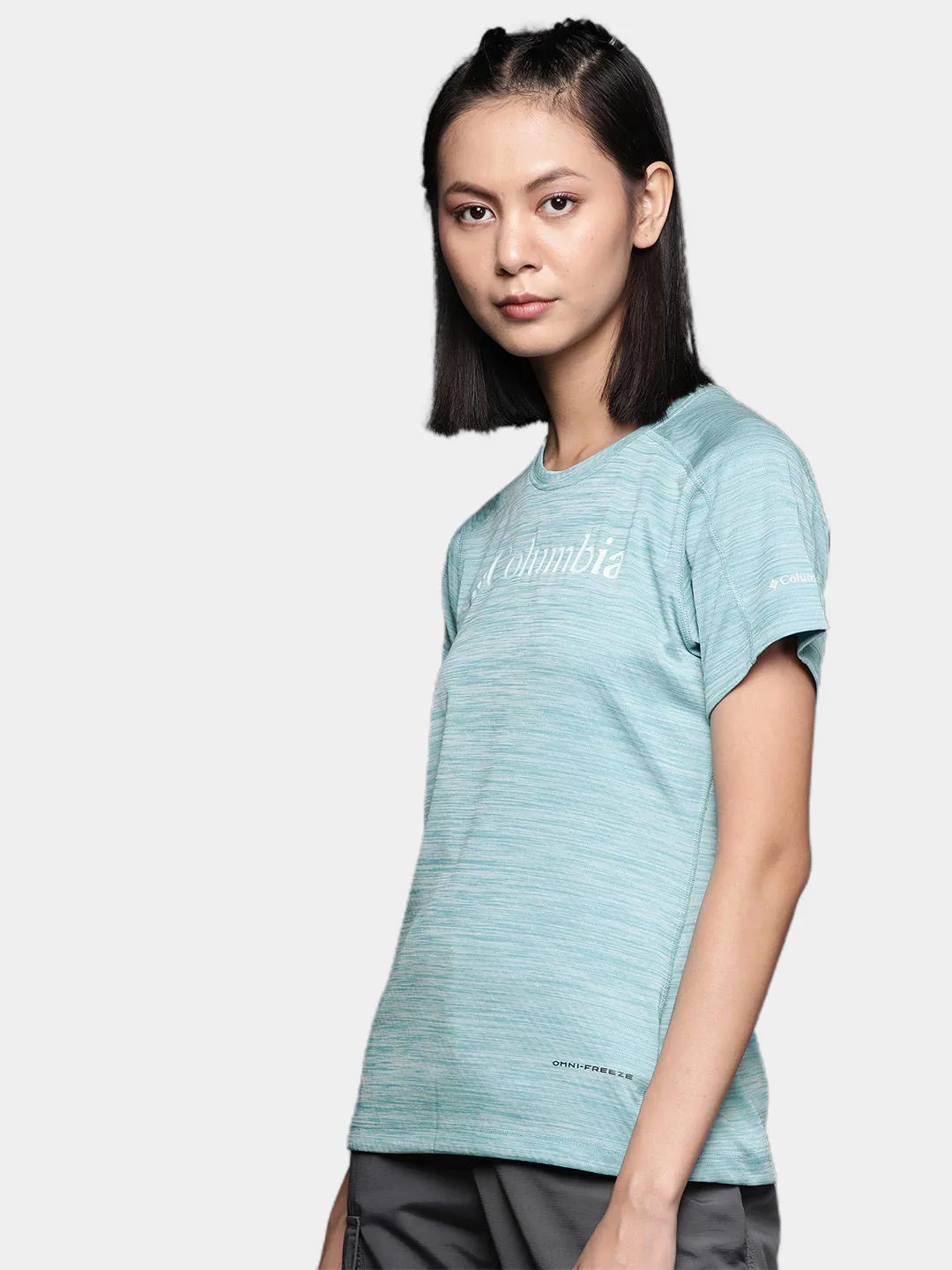 Columbia Women Blue W Zero Rules Graphic Crew T-Shirt