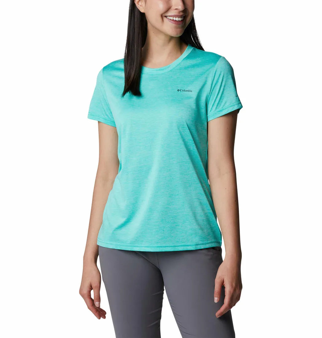 Columbia Women Green Columbia Hike SS Crew T-Shirt
