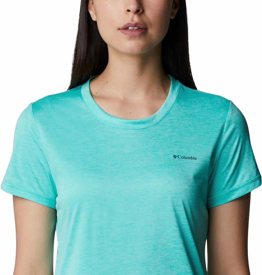 Columbia Women Green Columbia Hike SS Crew T-Shirt