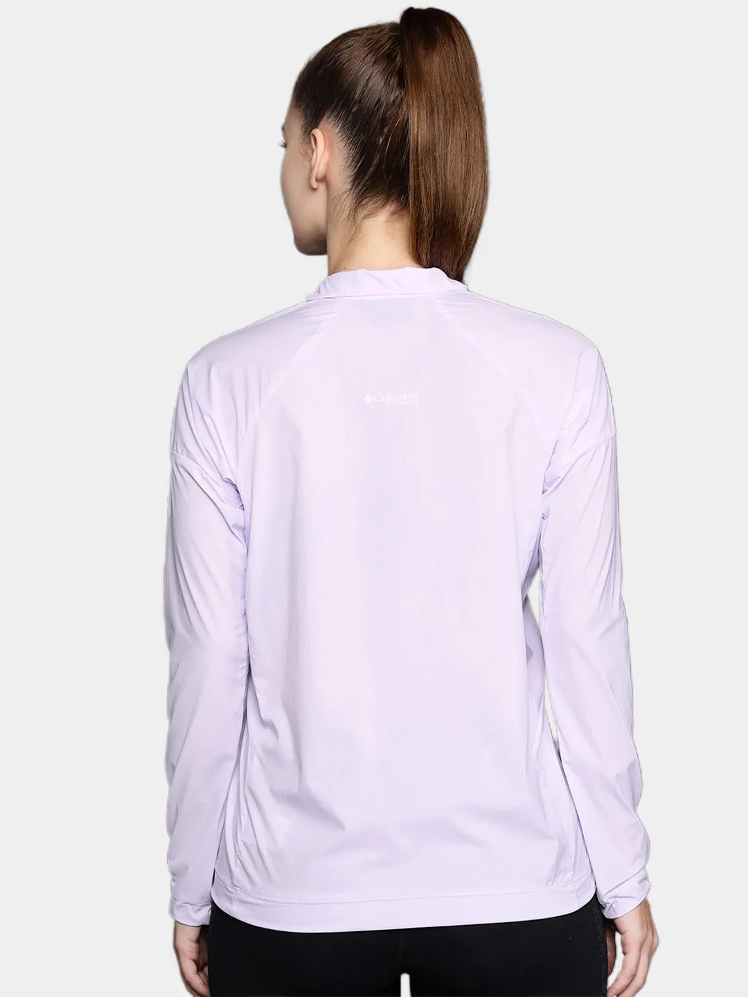 Columbia Women Purple W Titan Pass Lightweight 1/2 Zip Shirts