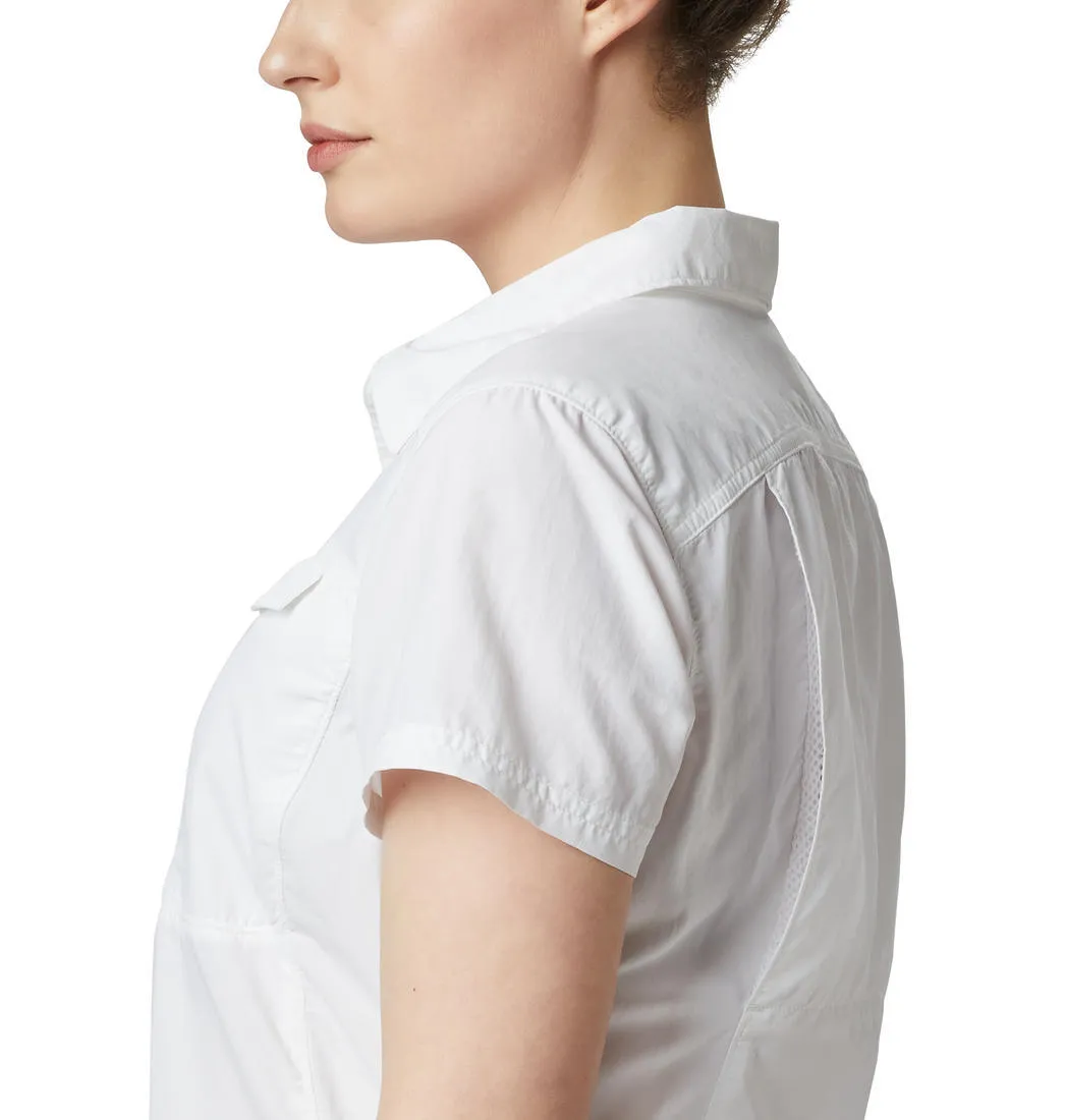 Columbia Women White Silver Ridge 2.0 Short Sleeve Shirts