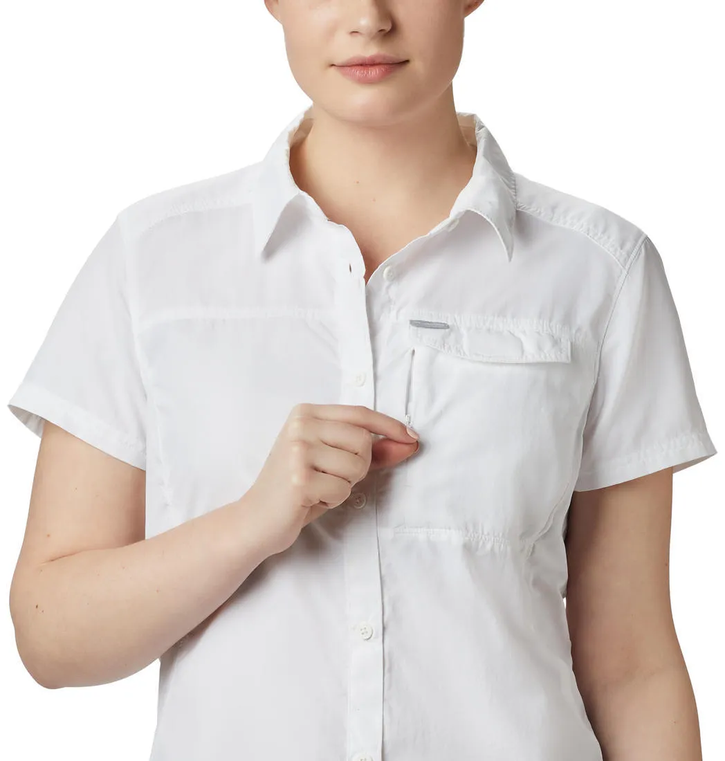 Columbia Women White Silver Ridge 2.0 Short Sleeve Shirts