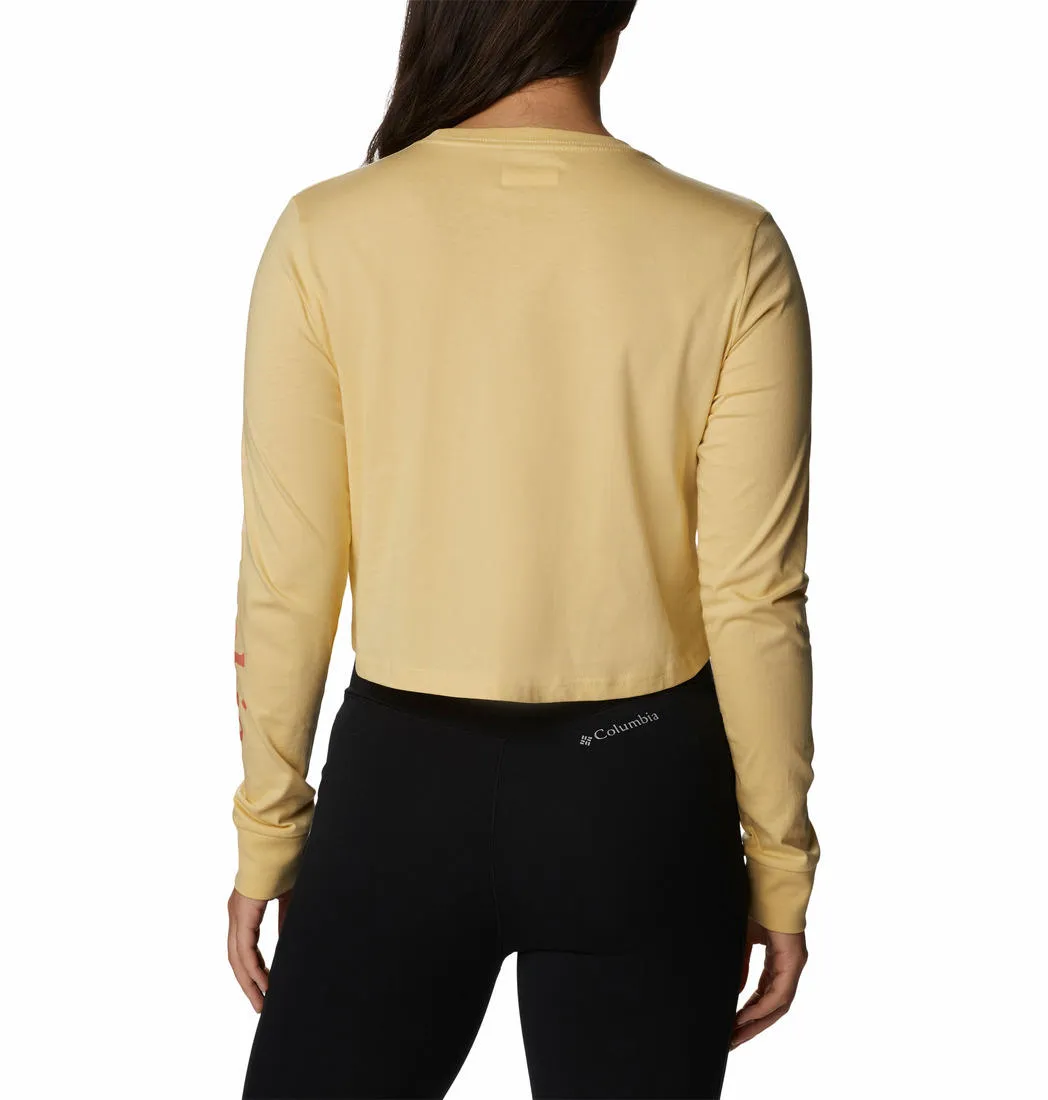 Columbia Women Yellow North Cascades LS Printed T-Shirt