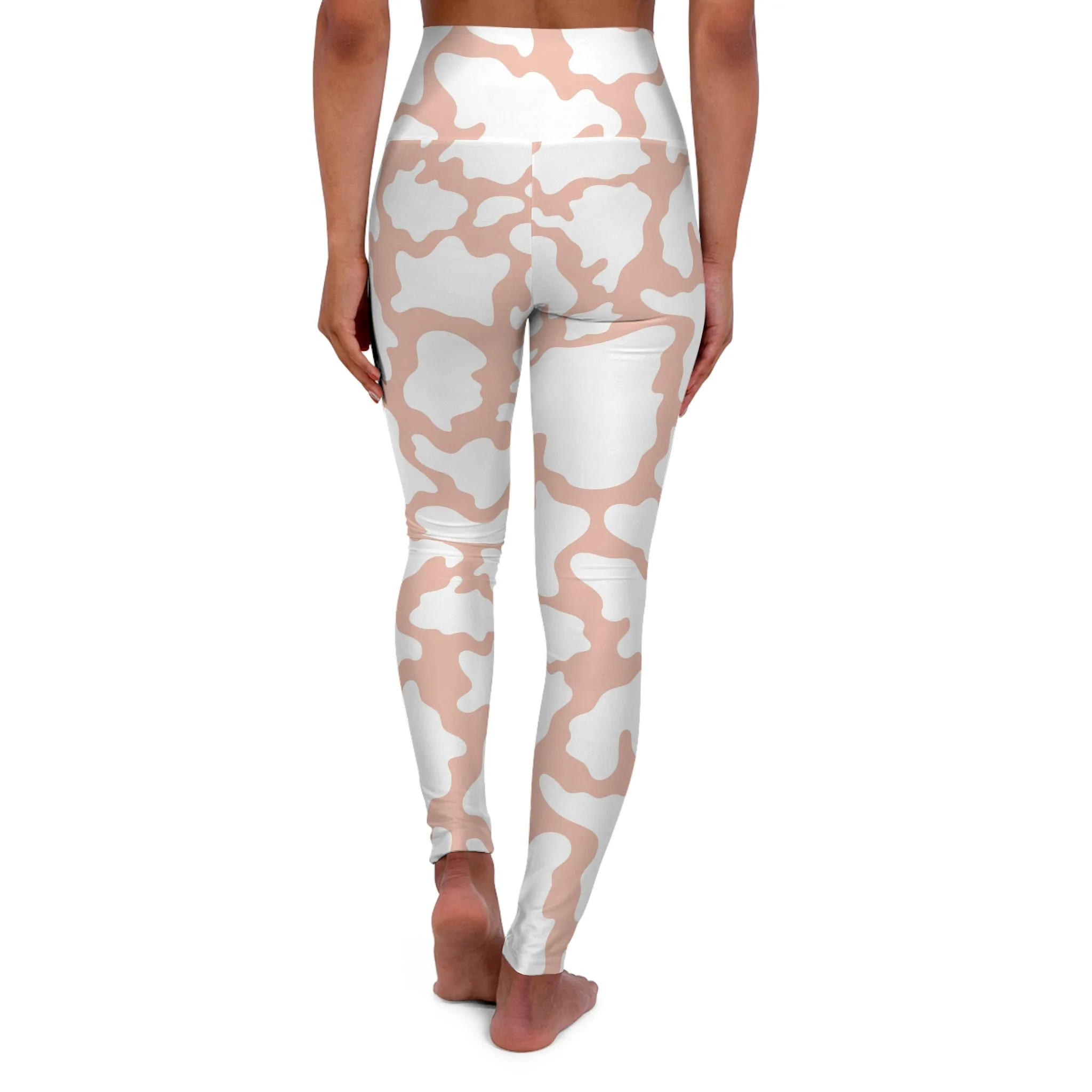 Comfy High Waisted Yoga Leggings - Lightweight Camo Design for Active Lifestyle