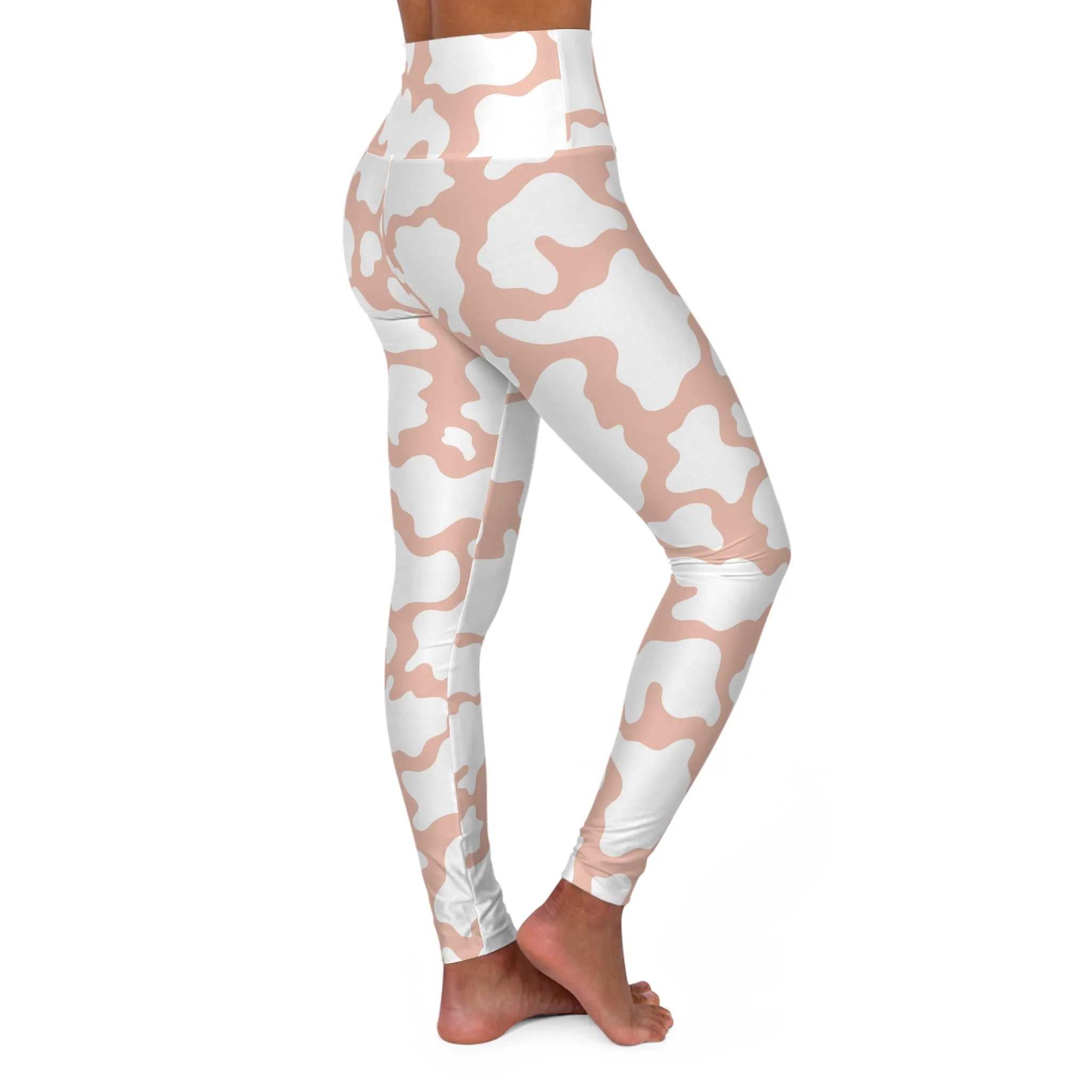 Comfy High Waisted Yoga Leggings - Lightweight Camo Design for Active Lifestyle