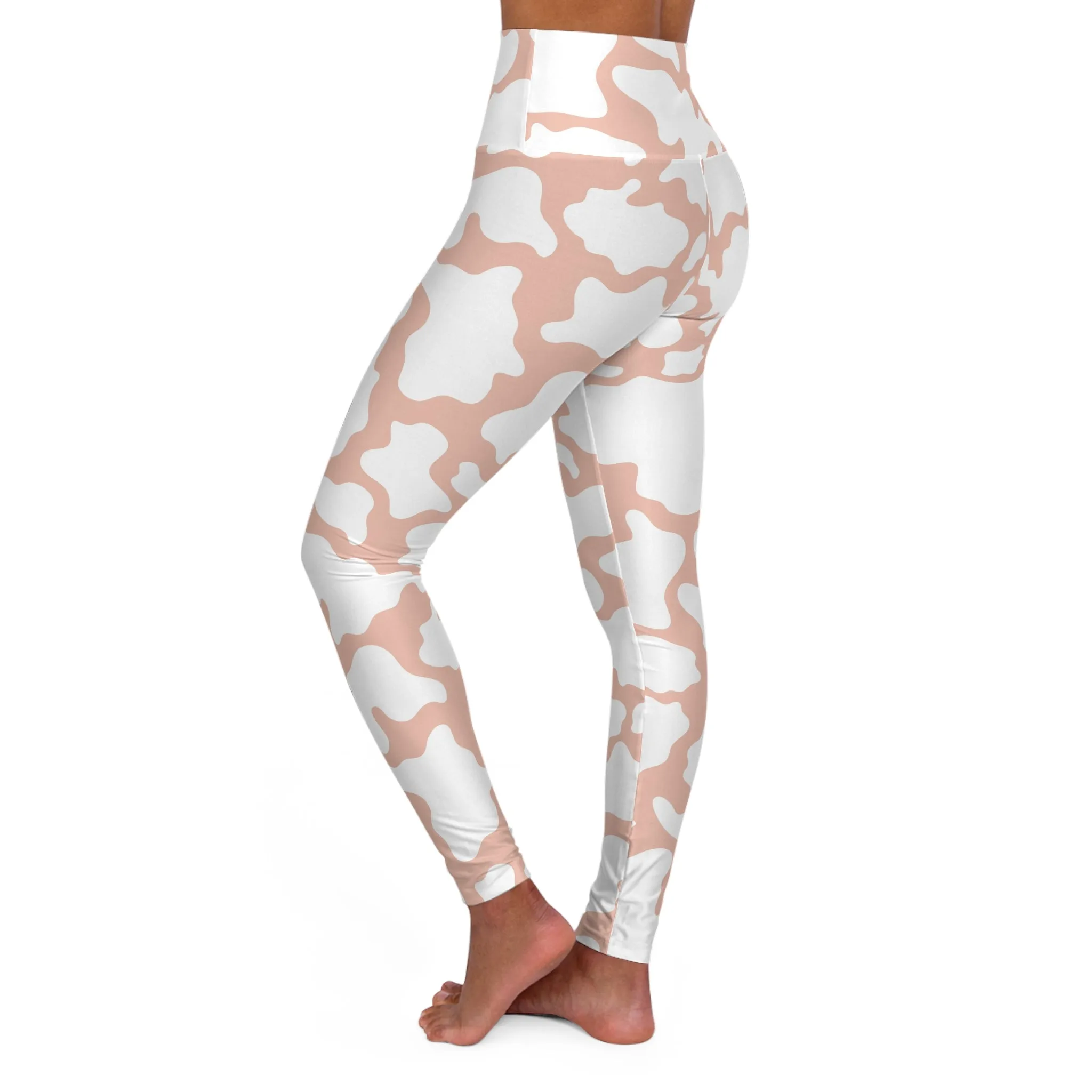Comfy High Waisted Yoga Leggings - Lightweight Camo Design for Active Lifestyle