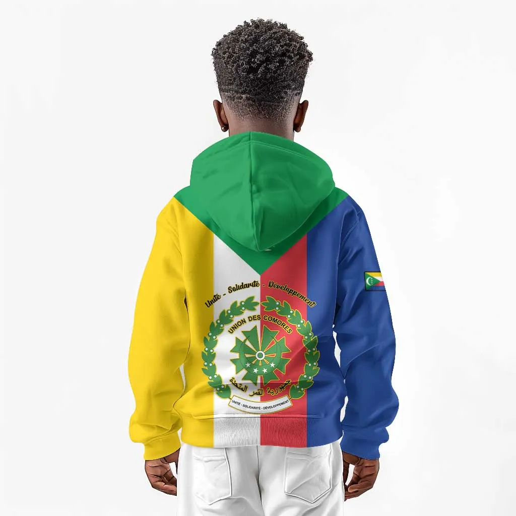 Comoros Coat Of Arms Flag Style Kid Hoodie LT15