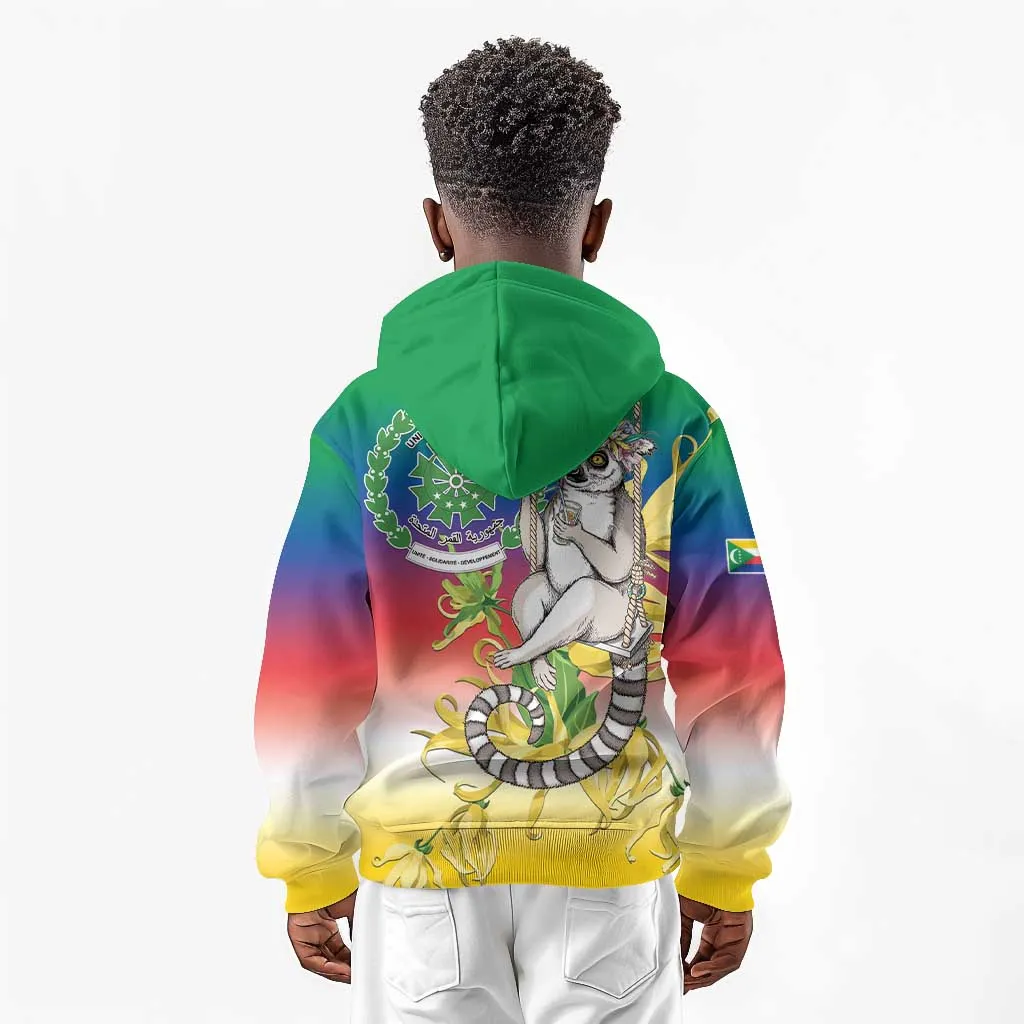 Comoros Kid Hoodie Mongoose Lemur With Ylang Ylang LT15