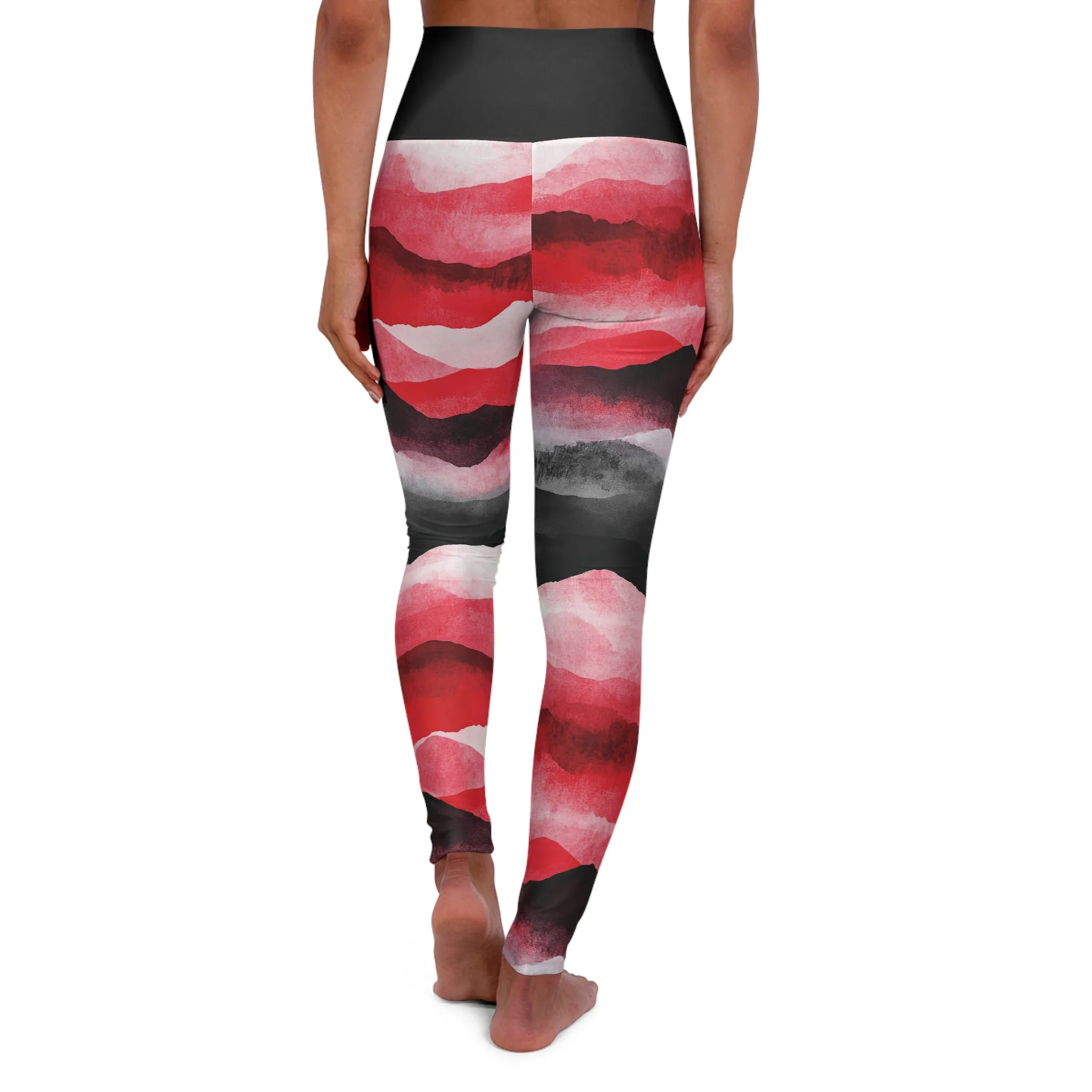Crimson Peaks High Waisted Yoga Leggings for Active Lifestyle
