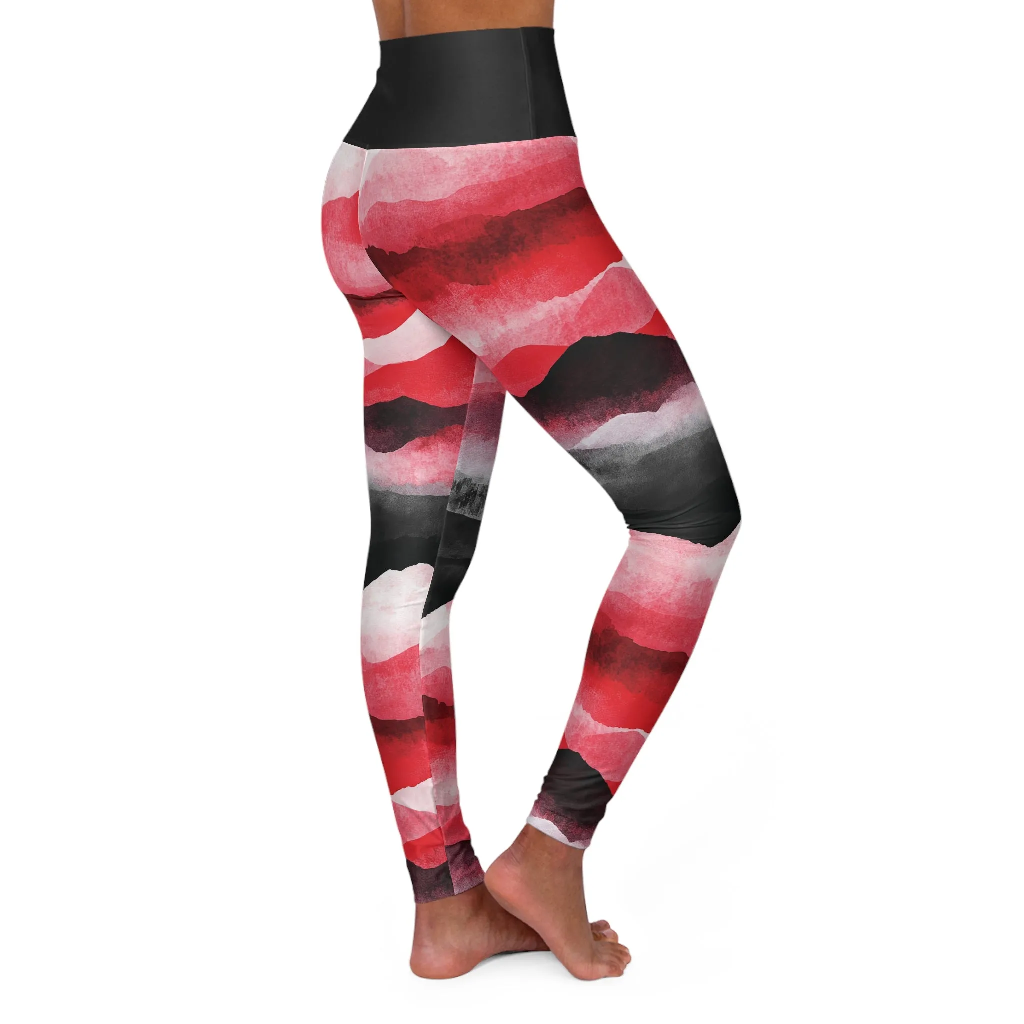 Crimson Peaks High Waisted Yoga Leggings for Active Lifestyle