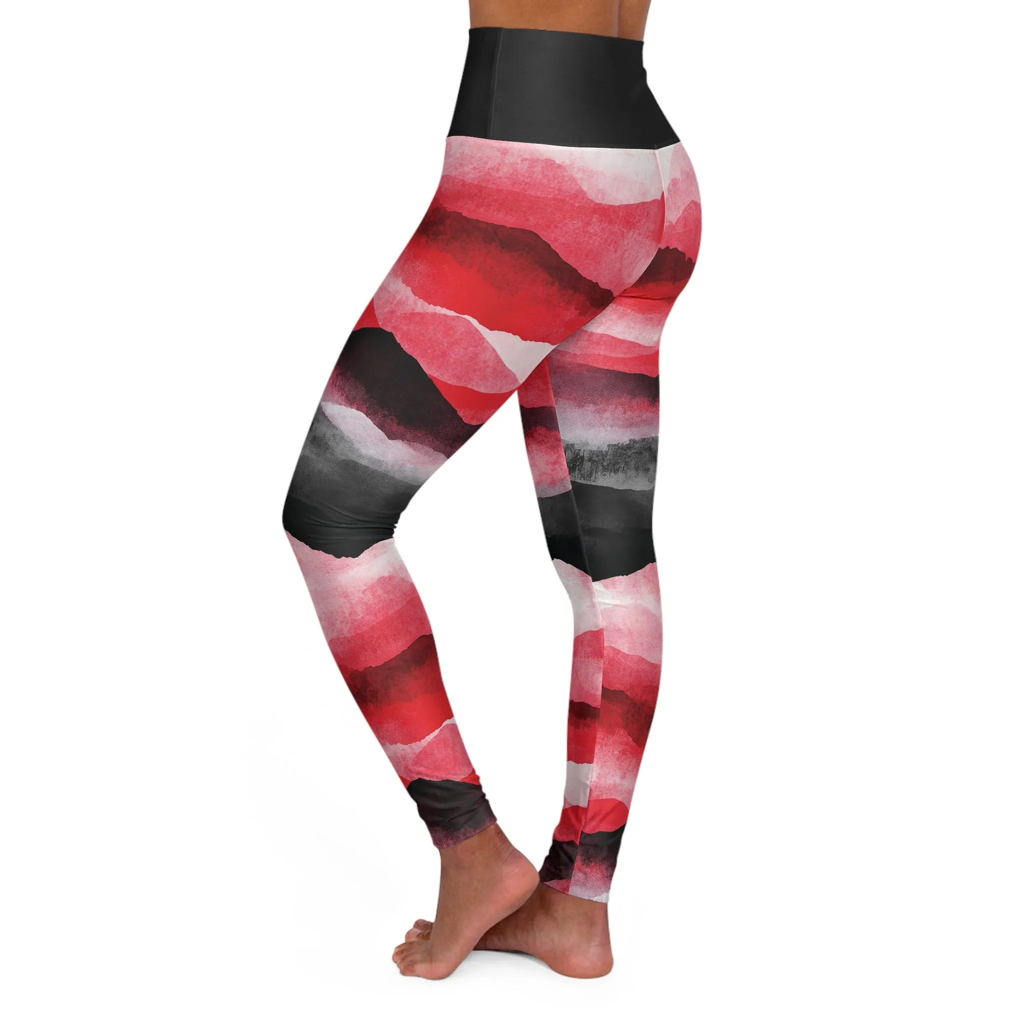Crimson Peaks High Waisted Yoga Leggings for Active Lifestyle