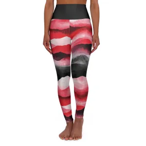 Crimson Peaks High Waisted Yoga Leggings for Active Lifestyle