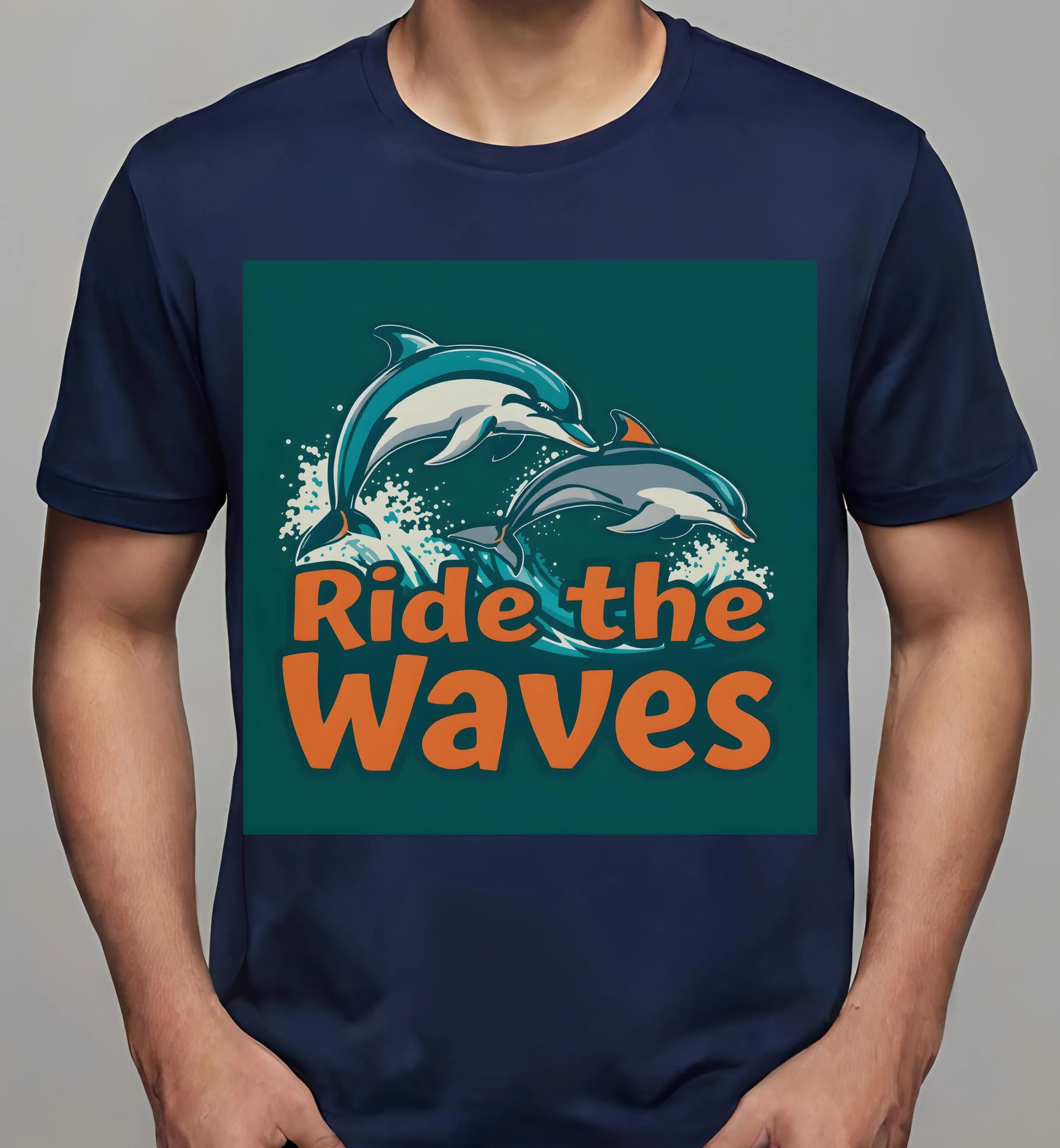 cruise t shirts: Dolphins Ride the Waves | Classic T-Shirt (Unisex)