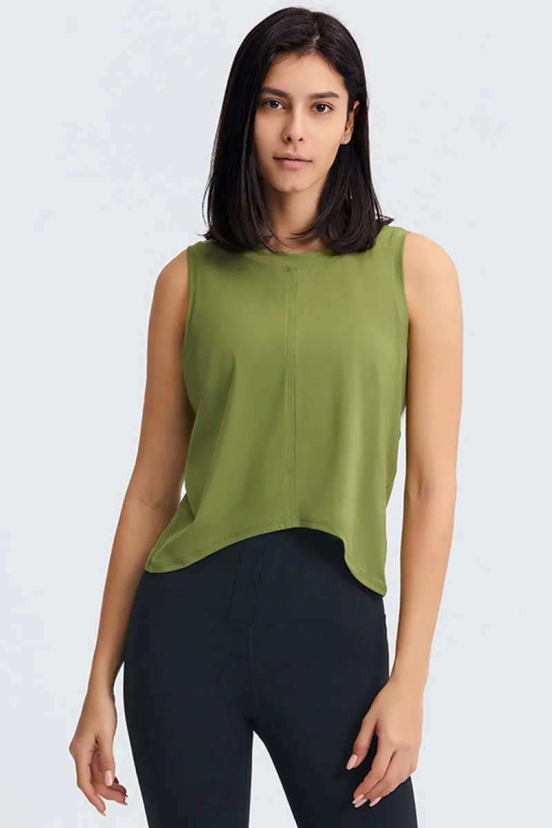 Curved Hem Active Tank