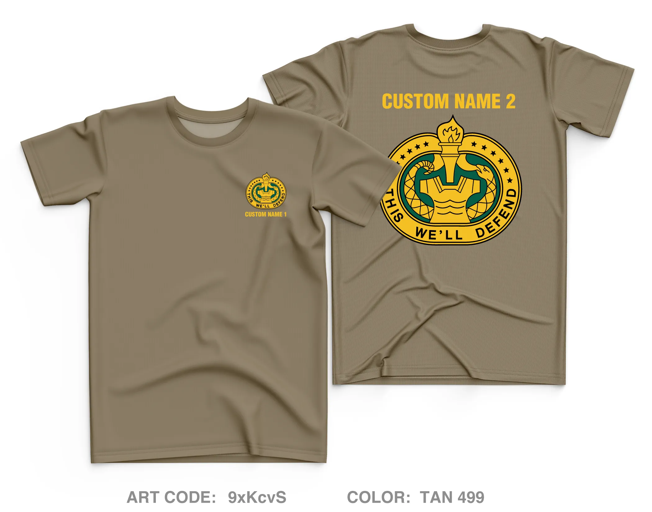 CUSTOM 3rd PLT Night Strike Core Men's SS Performance Tee - 9xKcvS