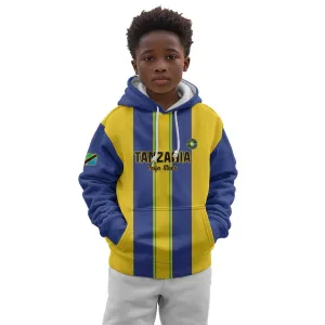 Custom Afro Tanzania Football Kid Hoodie We Are Champions LT15