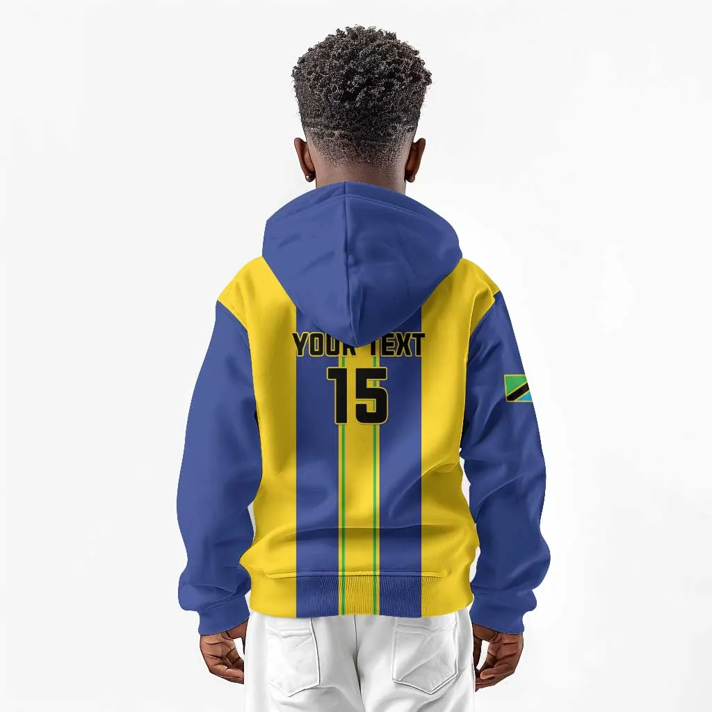 Custom Afro Tanzania Football Kid Hoodie We Are Champions LT15