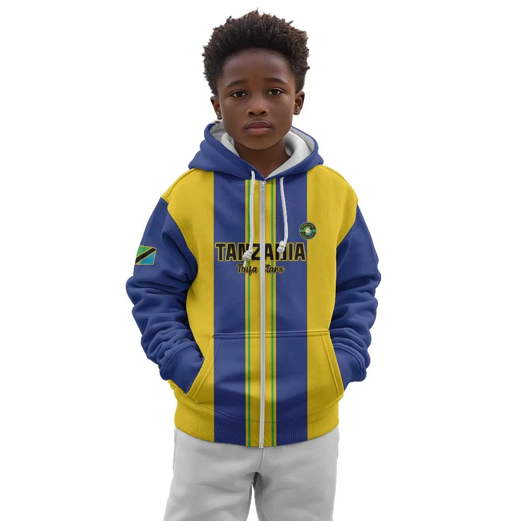 Custom Afro Tanzania Football Kid Hoodie We Are Champions LT15