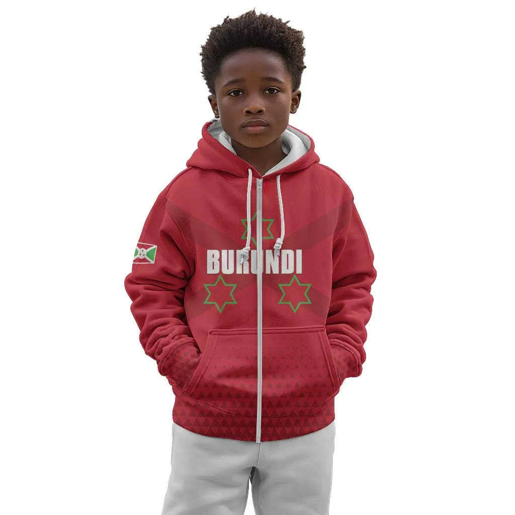 Custom Burundi Football Kid Hoodie Go Intamba Go LT15