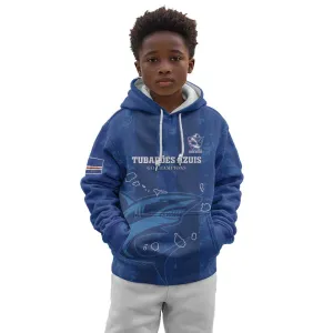 Custom Cape Verde Football Kid Hoodie Go Champions Tubaroes Azuis LT15