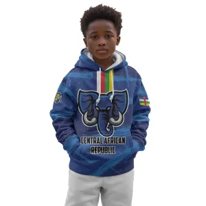 Custom Central African Republic Football Kid Hoodie African Come On Les Fauves LT01